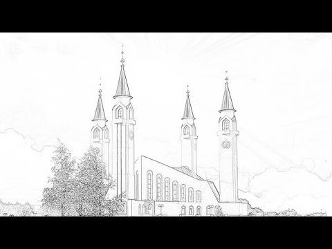 Рисунки карандашом мечети в Нижнекамске