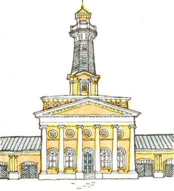 Пожарная каланча Кострома рисунок