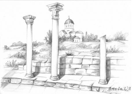 Севастополь Херсонес карандашом