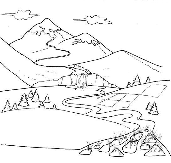 Раскраски на тему горы