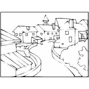 Улица моего поселка раскраска для детей