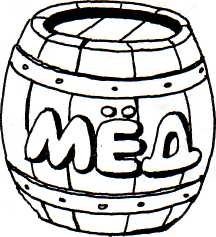 Бочонок с медом раскраска для малышей