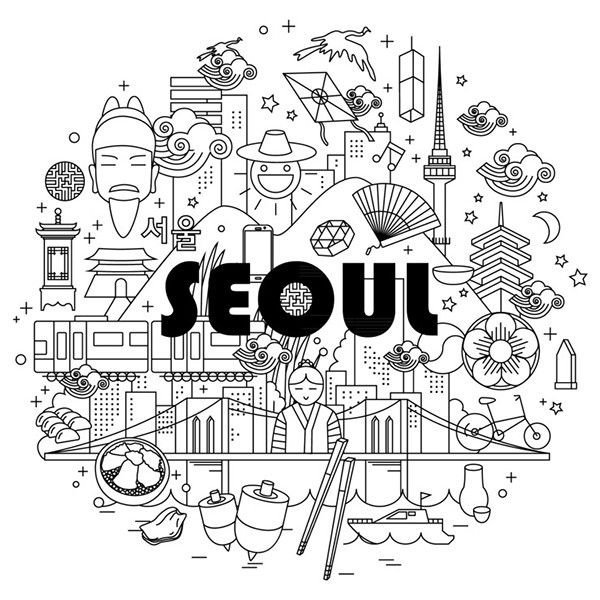 Раскраска Сеул