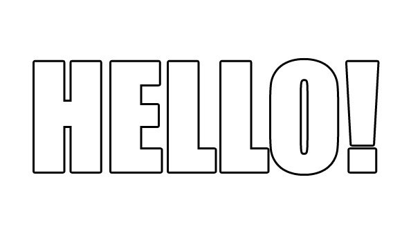 Слово hello раскраска