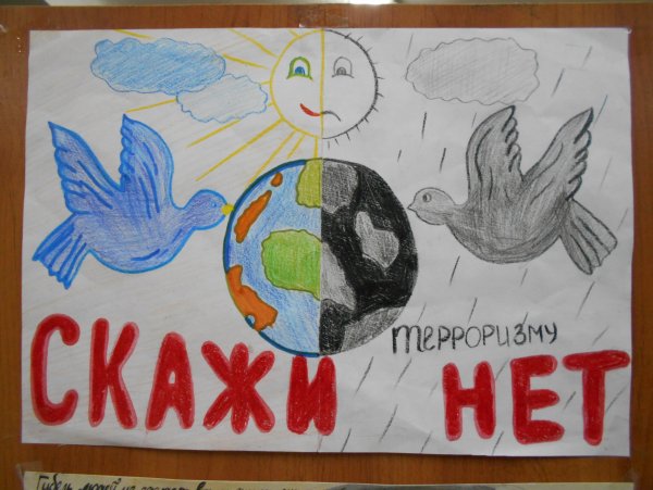 Рисунок на тему борьба с терроризмом