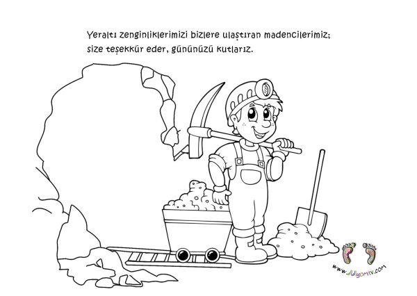 Раскраска Шахтера для детей