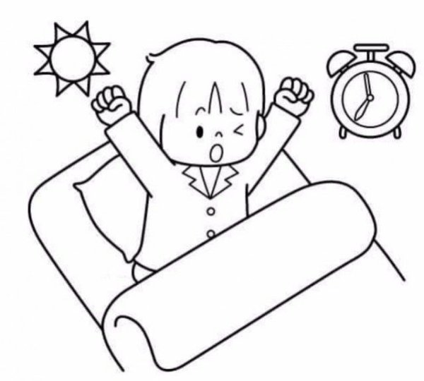 Режим дня школьника раскраска