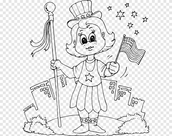 День независимости раскраска