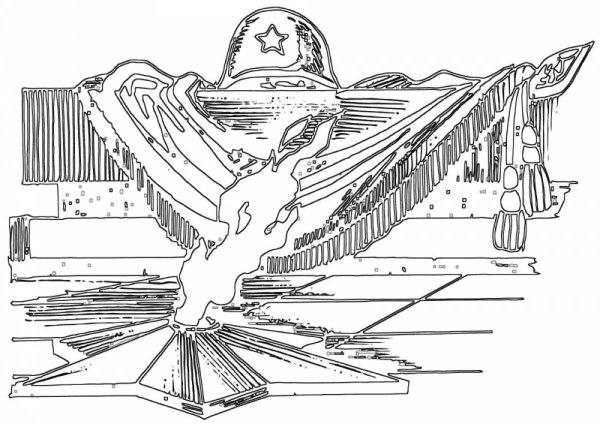 Памятник раскраска