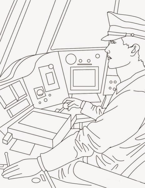 Машинист раскраска для детей