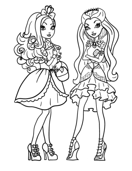 Раскраски Эвер Афтер Хай Рейвен Квин