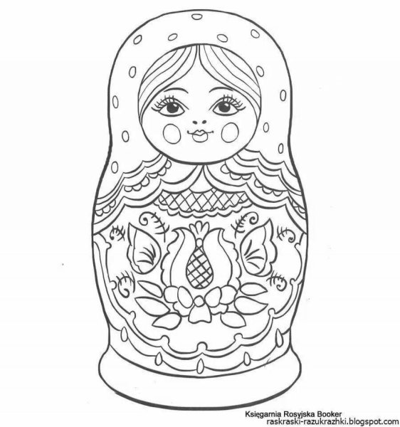 Матрешка Полхов Майдан раскраска