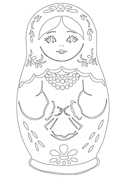 Матрешка вытынанка