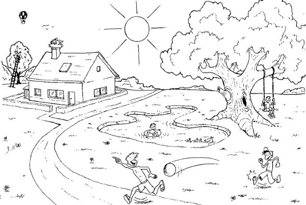 Раскраска. Лето