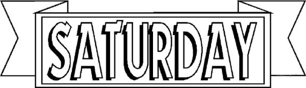 Надпись для раскрашивания Saturday