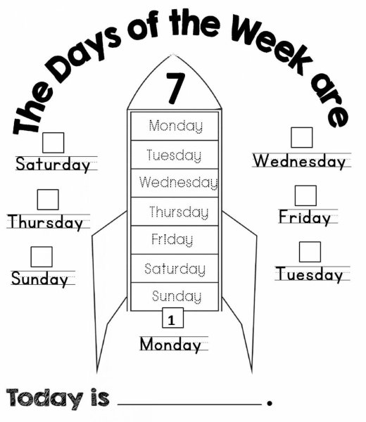 Days of the week задания для детей