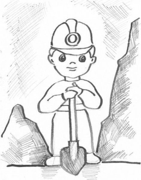 Шахтер рисунок