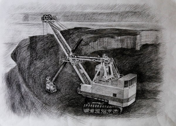 Шахта нарисованная