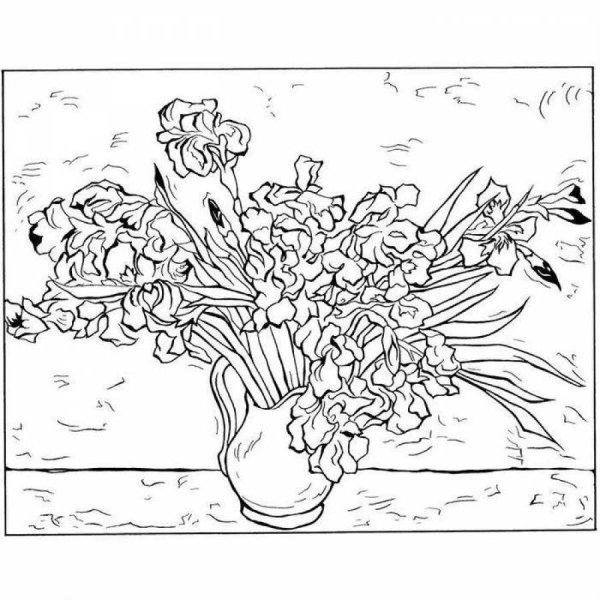 Ирисы Ван Гог рисунок