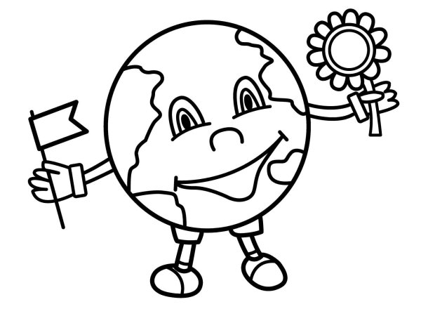 День земли раскраска