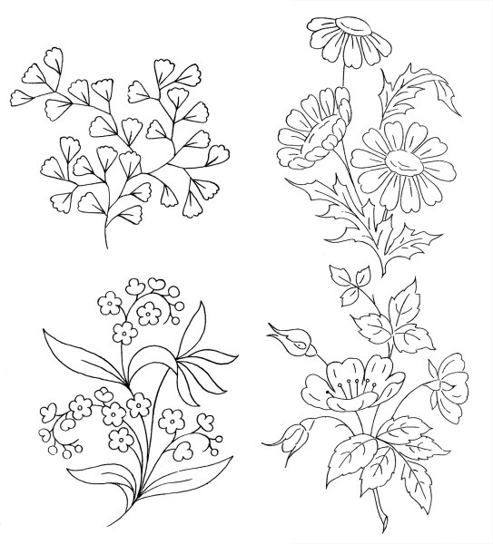 Цветочный орнамент раскраска для детей