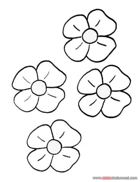 Маленькие цветочки раскраска