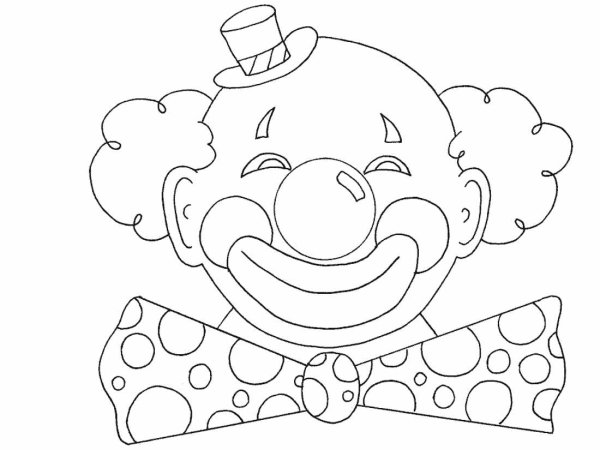 Клоун раскраска