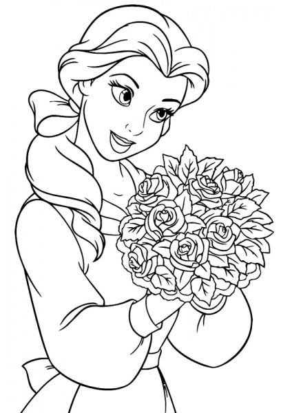 Раскраски Дисней принцес