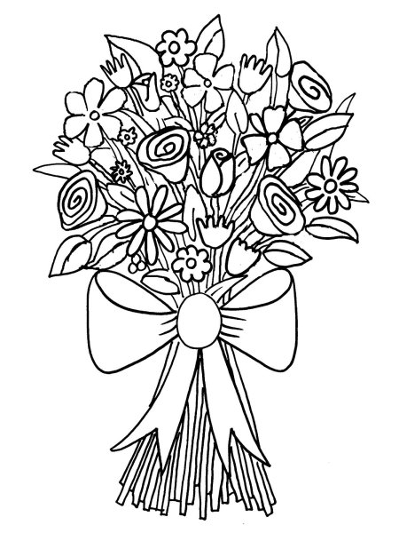 Букет цветов рисунок