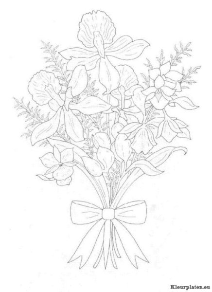 С днем учителя раскраска цветы