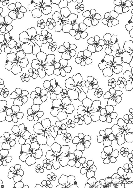 Цветы для раскрашивания мелкие