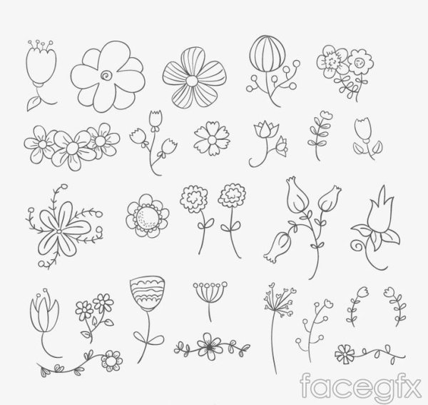 Маленькие цветочки рисунок