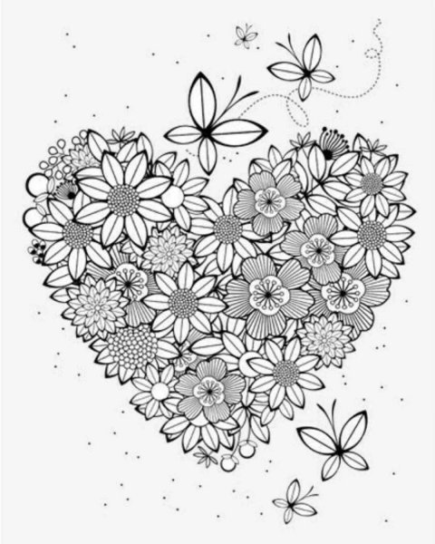 Раскраски узоры из цветов