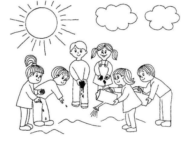 Раскраска волонтеры для детей