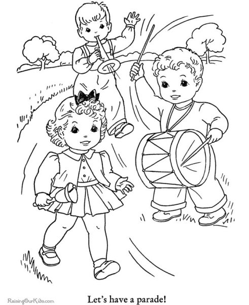 День раскраска для детей