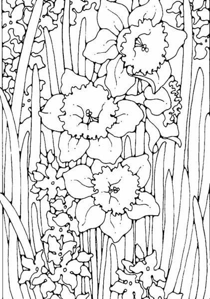 Весенние раскраски для взрослых