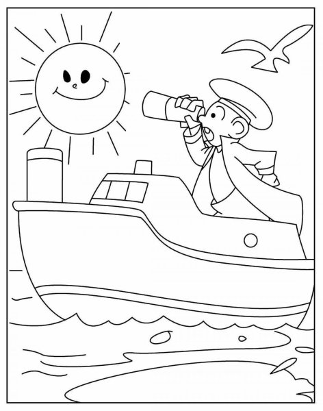 Моряк раскраска для детей