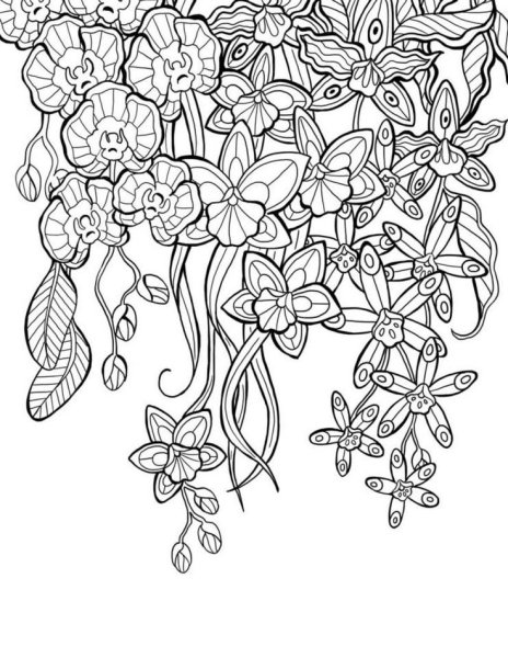 Цветы для раскрашивания мелкие