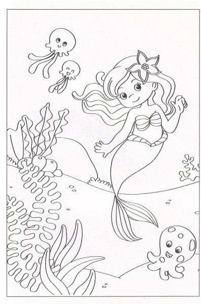 Подводное царство раскраска