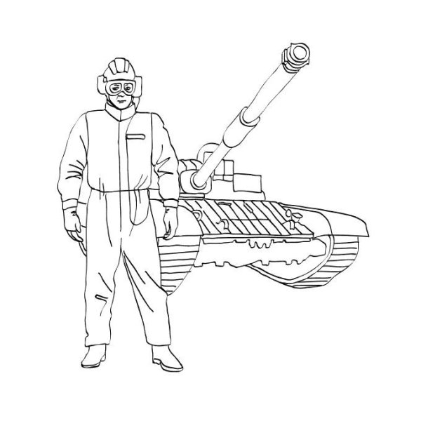 Танкист раскраска