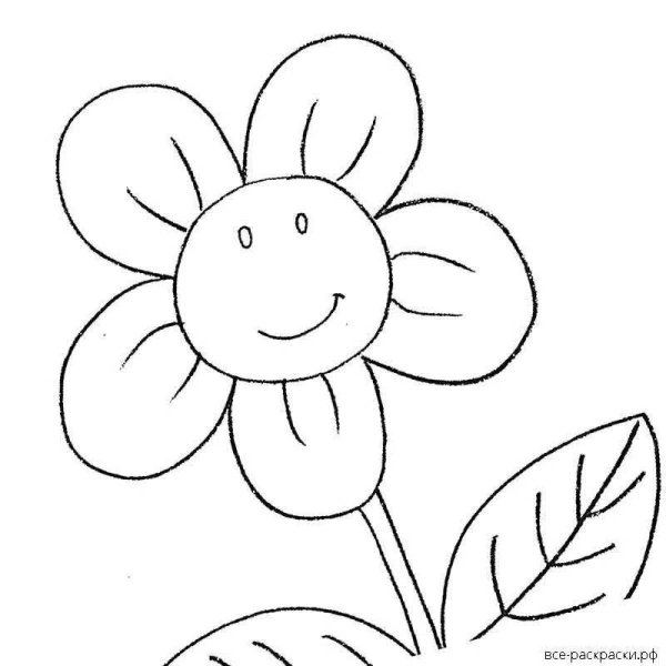Ромашка раскраска для детей