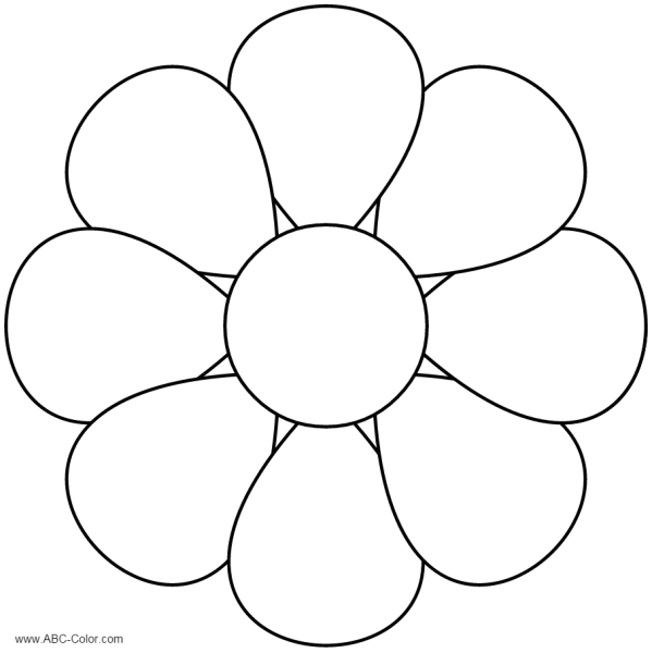 Лепесток цветка контур