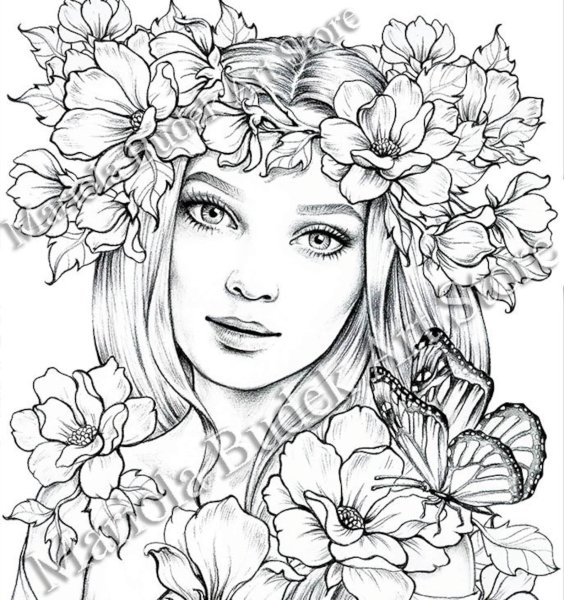 Раскраска женщина