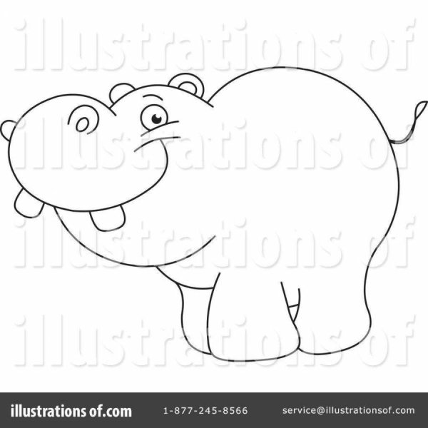 Бегемот раскраска из мамонтенка