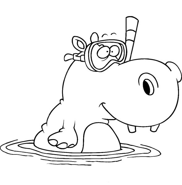 Раскраска антистресс Бегемот