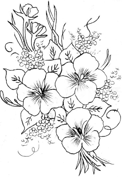 Композиция цветов для рисования