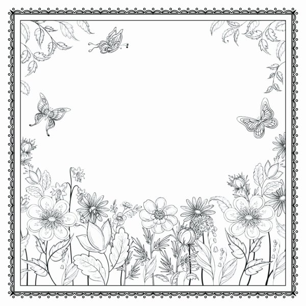 Раскраска антистресс рамка