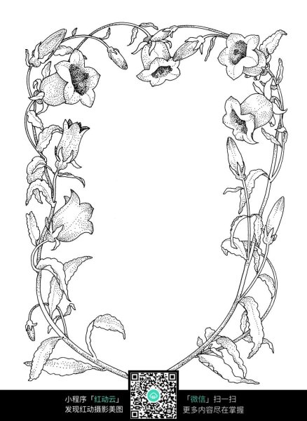 Цветочная рамка раскраска