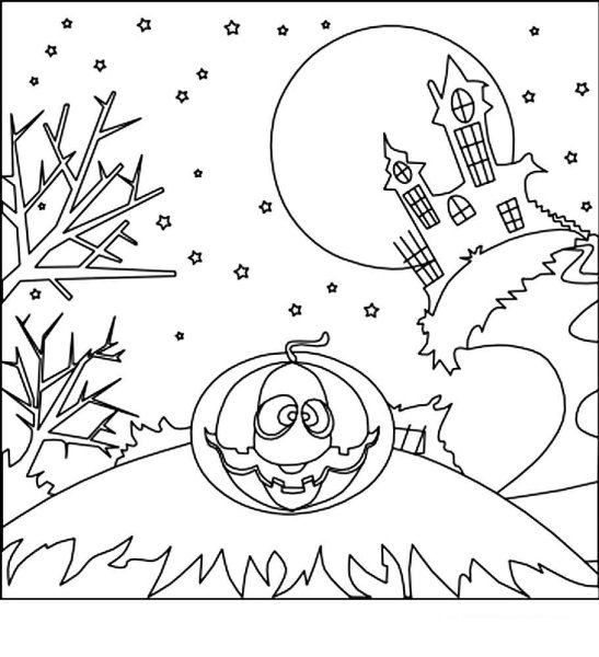 Раскраска ночь