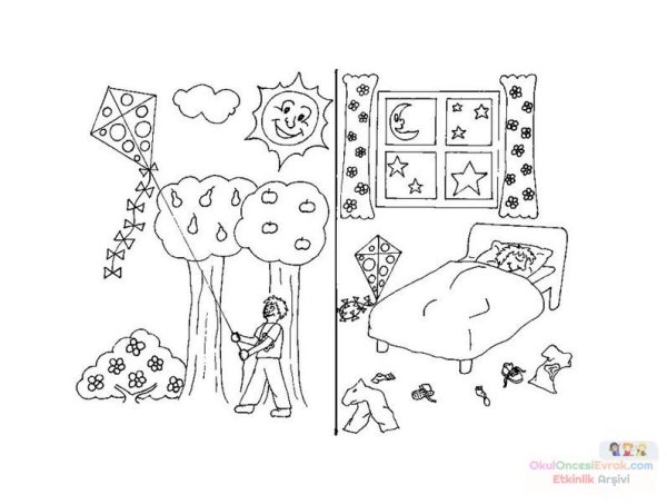 Раскраска сутки